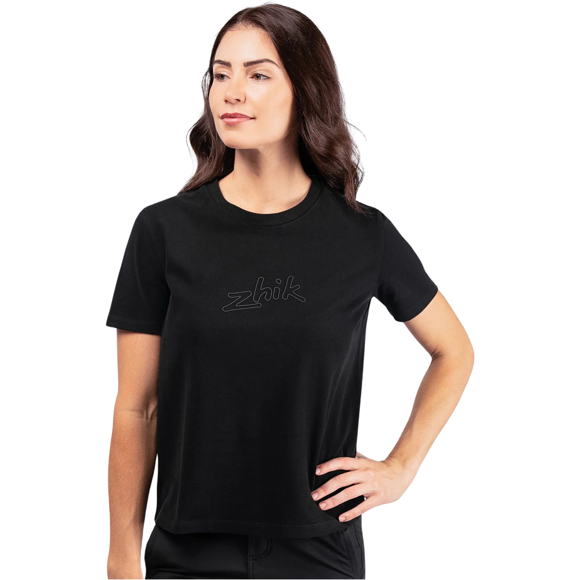 Zhik Dames Logo Cotton Tee TEE-0733-W-BLK - TEE-0733-W-BLK. Black